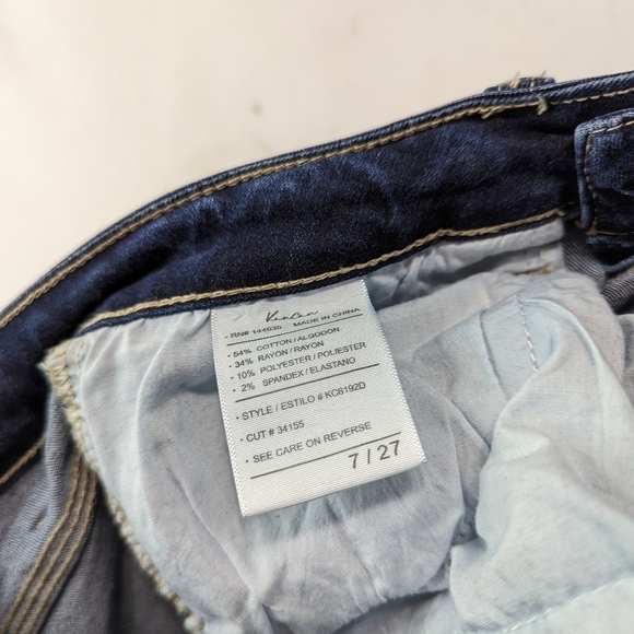 KanCan Jeans Womens 27 Exposed Button Fly High Skinny Chewed Frayed Distressed - Picture 4 of 13